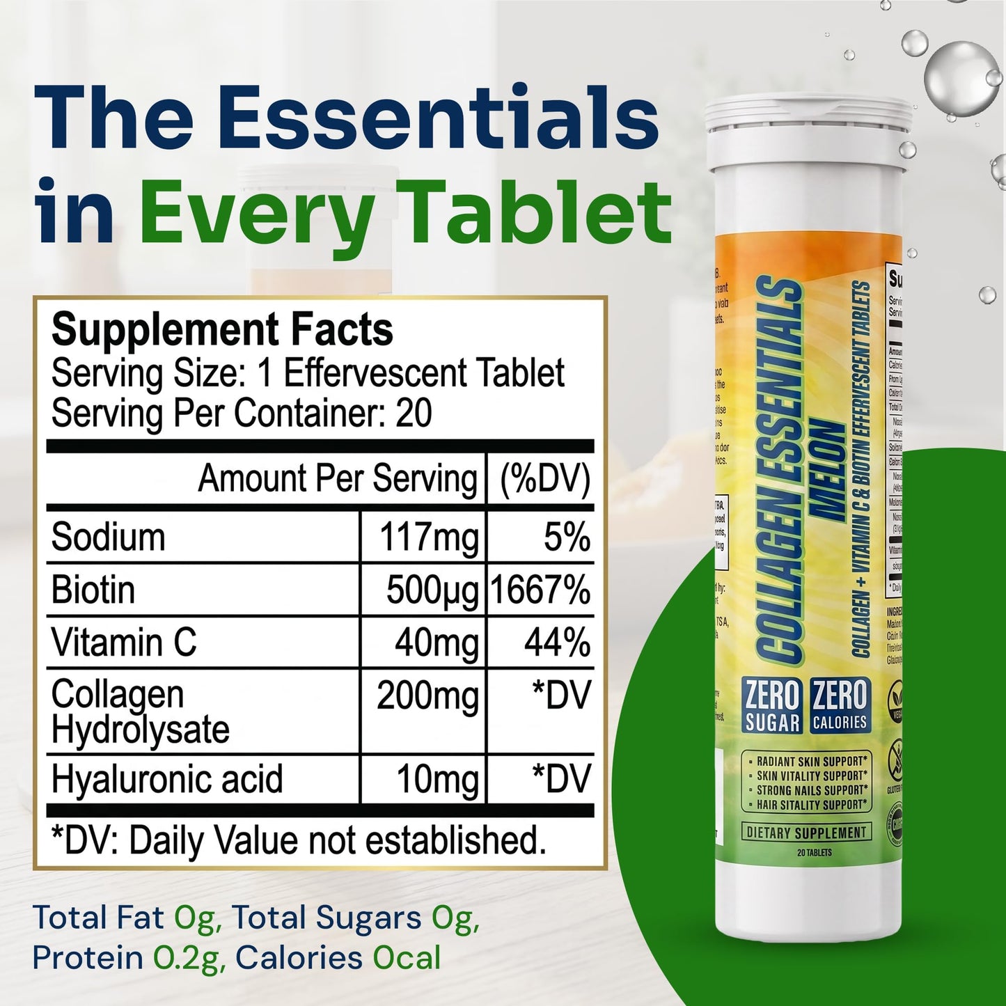 Body C.E.O. Collagen + Electrolyte Effervescent Tablets, 80 Count