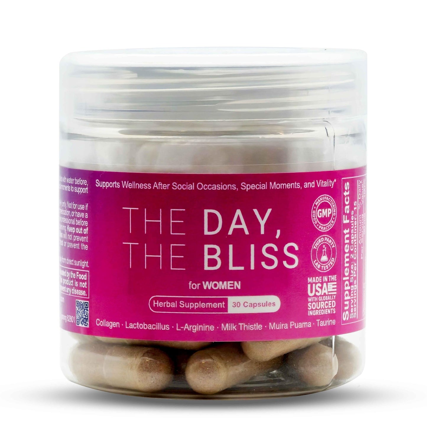 The Day, The Bliss 3-in-1 Herbal Capsules, 30 Capsules