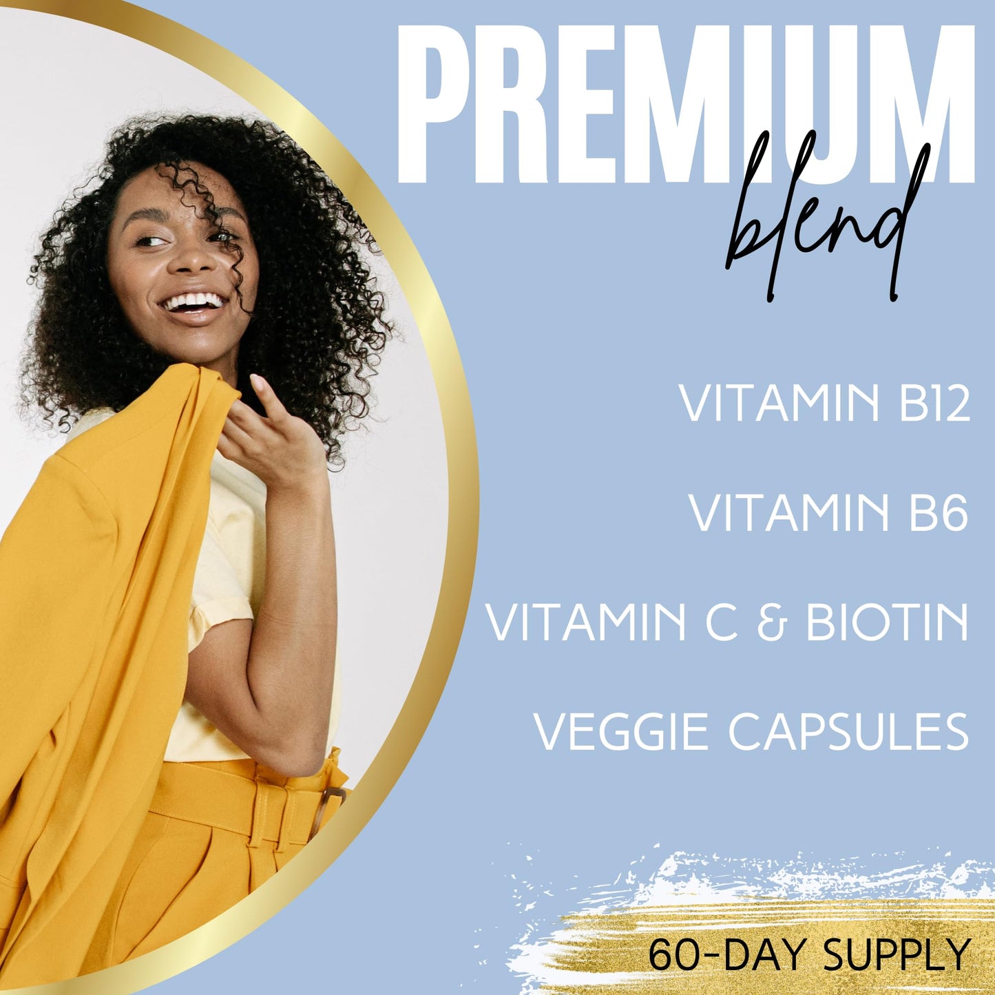 Lumen Naturals B-12 Complex for Women 3000mcg Per Serving with Vitamin C & Biotin Capsules, 180 Count