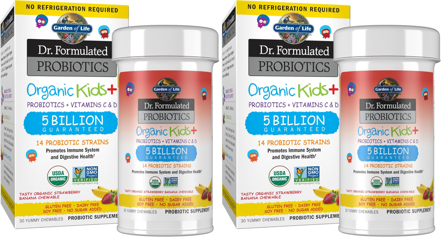 Garden of Life Dr. Formulated Probiotics Organic Kids+ Chewables 60