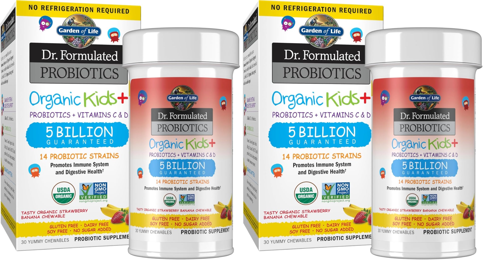 Garden of Life Dr. Formulated Probiotics Organic Kids+ Chewables 60