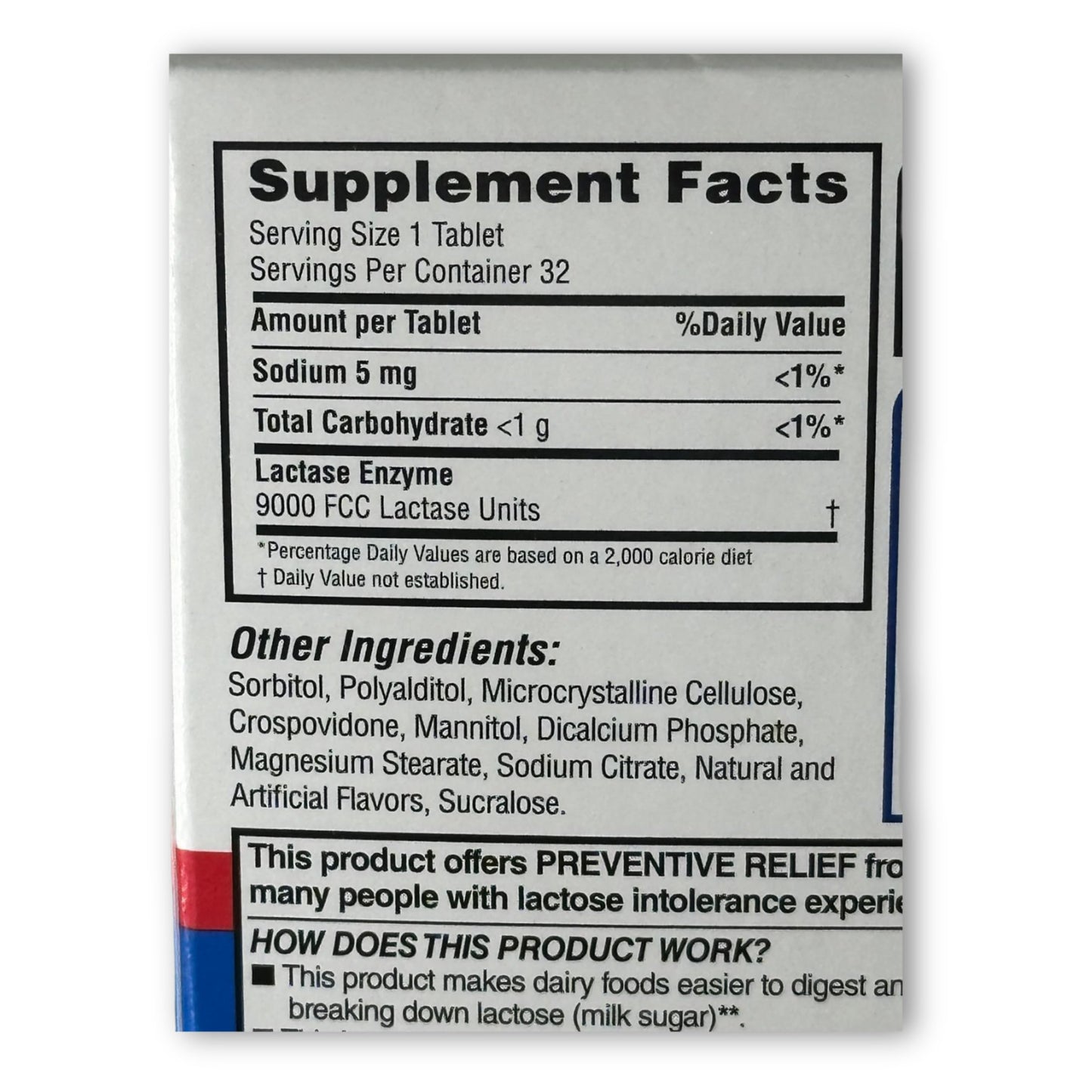FUSION SHOP STORE Lactase Enzyme Dairy Pills for Lactose Intolerance, Tablet, 32 Tablets