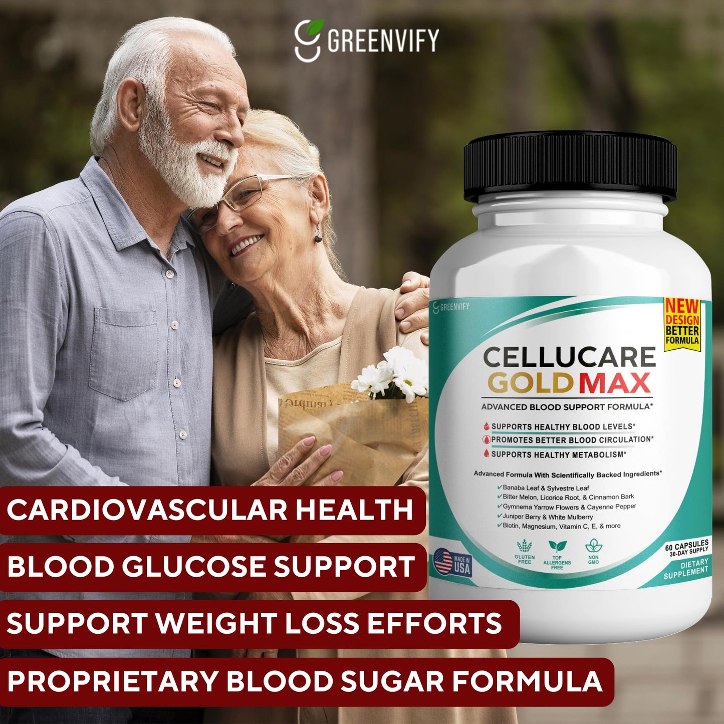 Cellucare Gold Max Blood Support Capsules, 300 Count