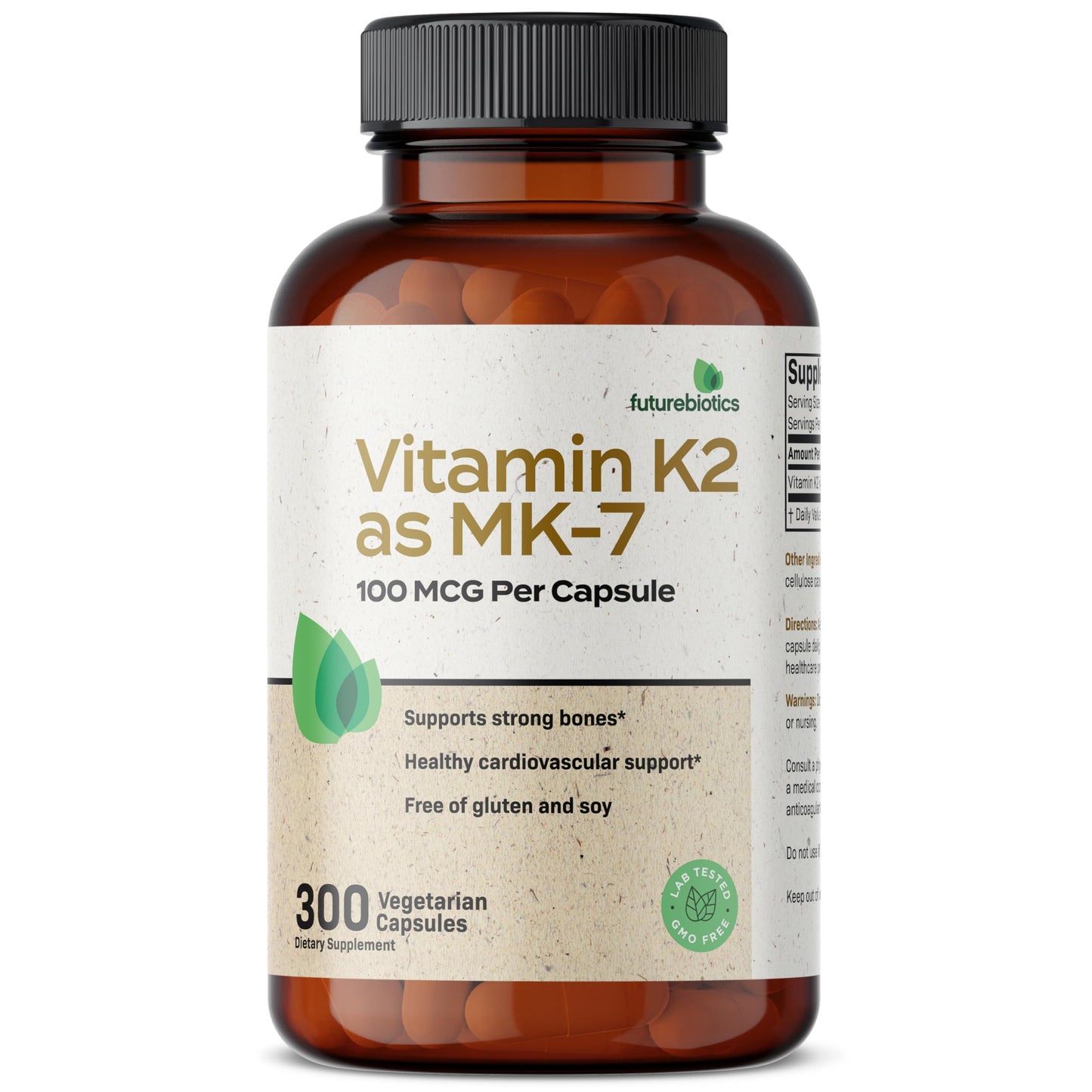 Futurebiotics Vitamin K2 as MK-7 100 mcg Capsules, 300 Count