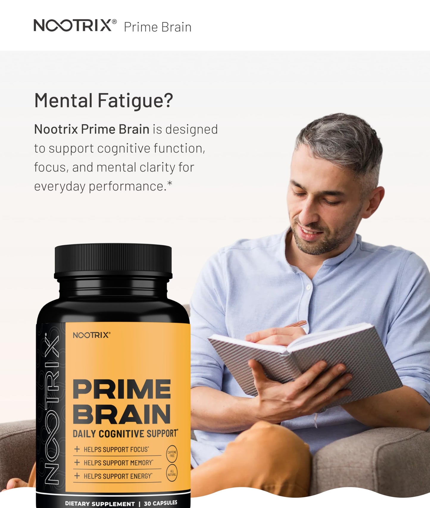 Nootrix Prime Brain Nootropic Capsule, 60 Count