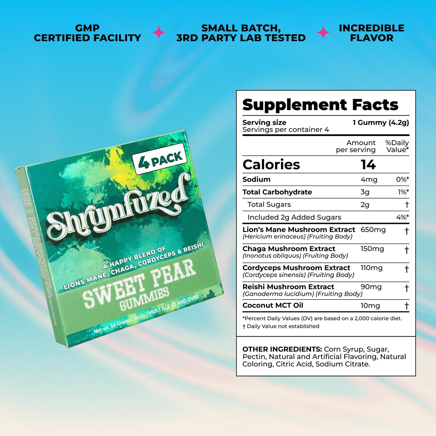 Shrumfuzed Mushroom Gummies, 4 Count