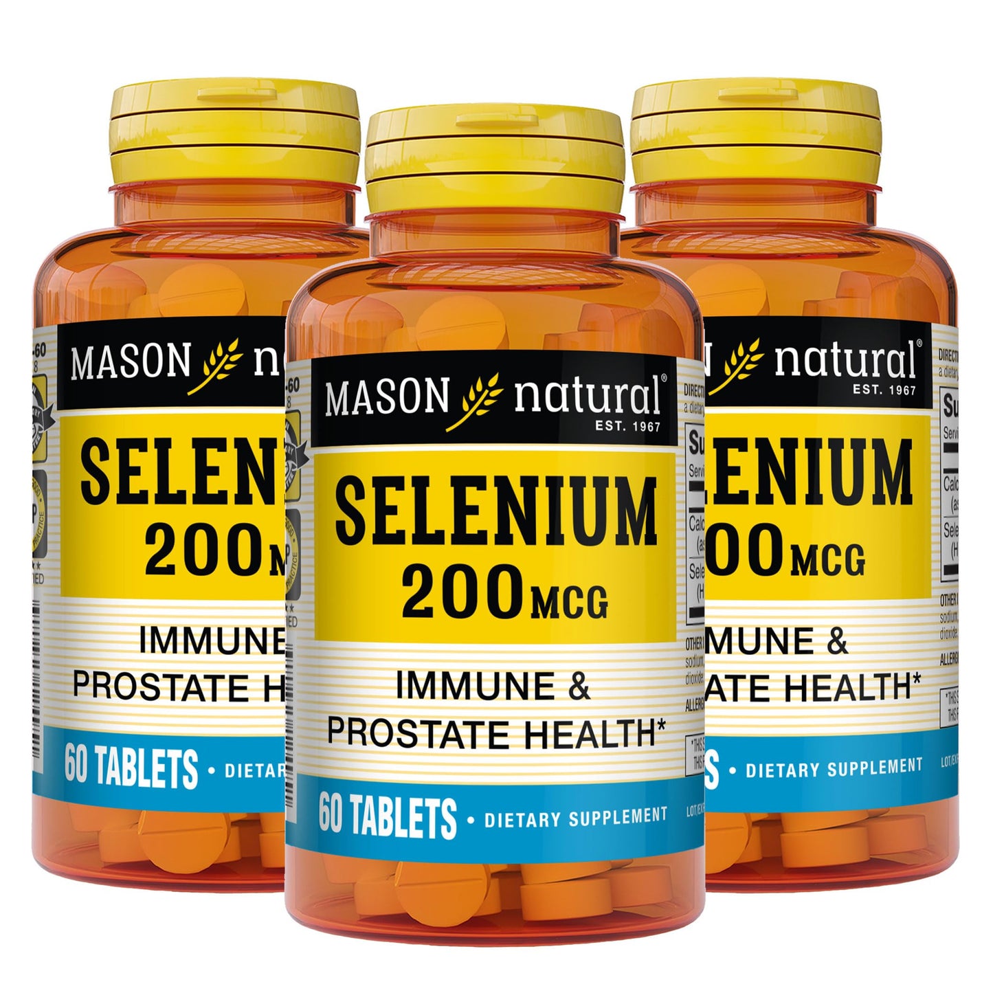 Mason Natural Selenium 200 mcg Tablets, 180 Count