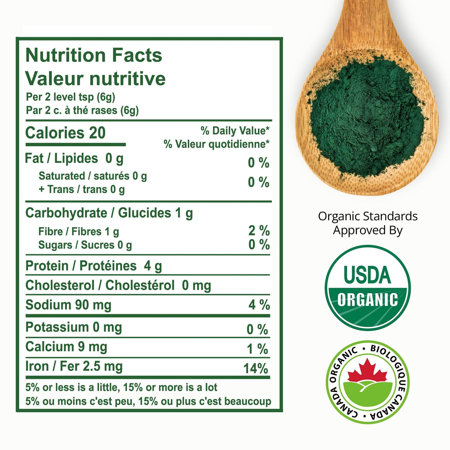 Aimgrow Organic Spirulina Powder 16.01 oz