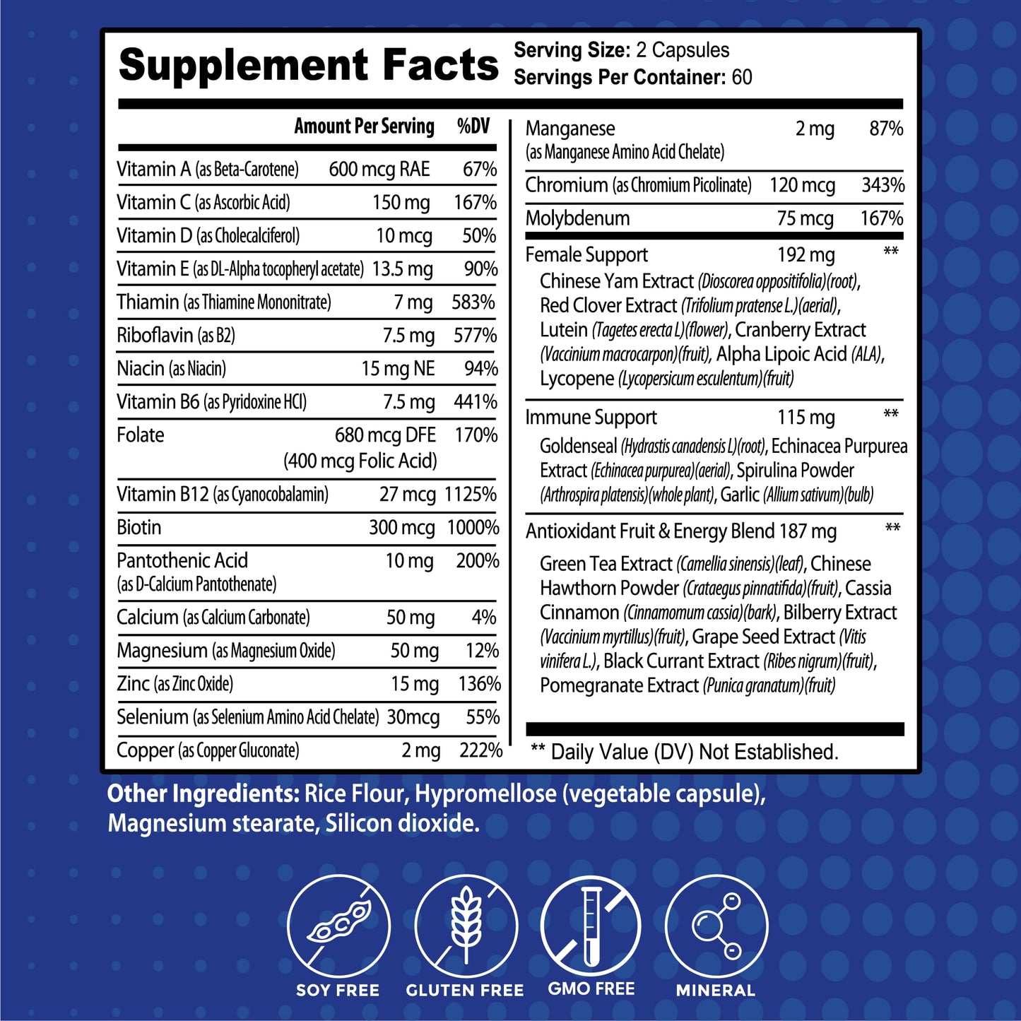 Gusevit 37-in-1 Women's Multivitamin Capsule, 120 Count