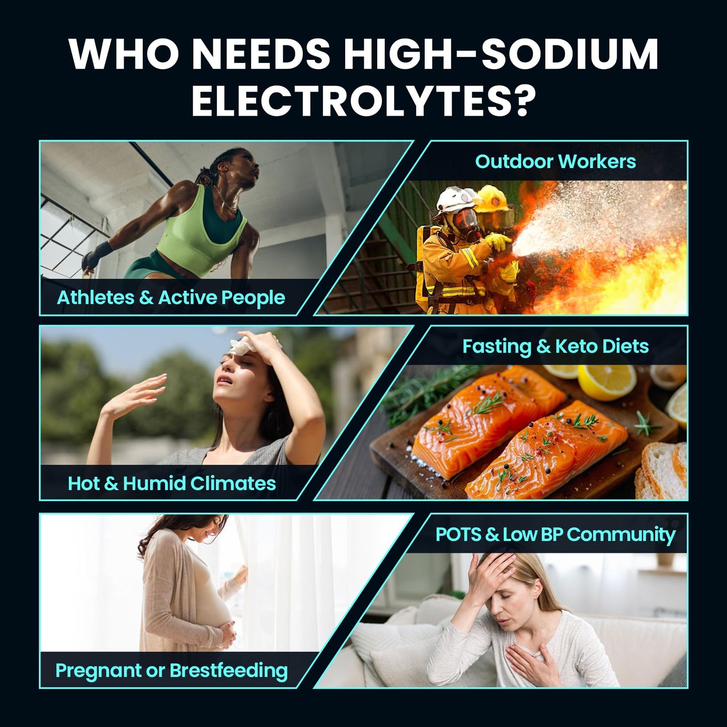 Venture Pal High Sodium Sugar Free Electrolytes Powder, 16 Count