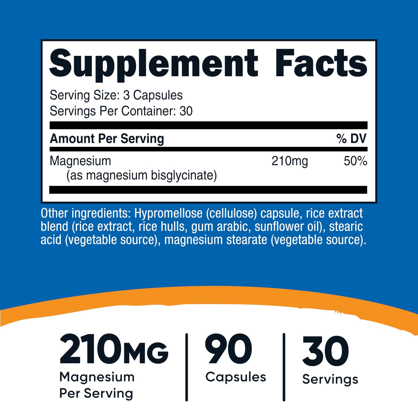 Nutricost Magnesium Glycinate Capsules, 90 Count