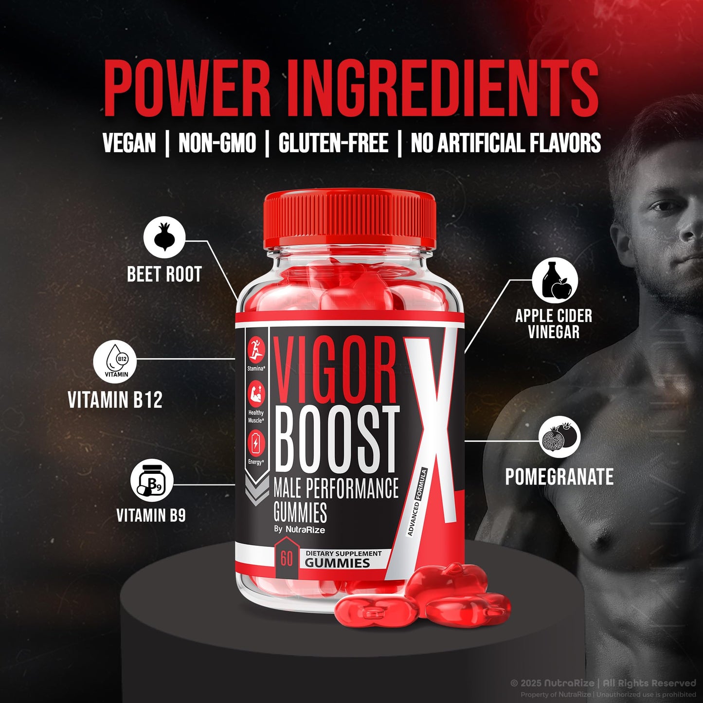 NutraRize Vigor Boost X Gummies 120
