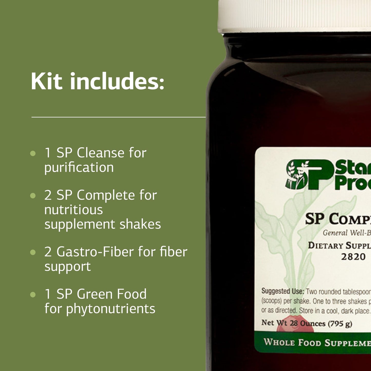 Standard Process Inc. Purification Product Kit with SP Complete & Gastro-Fiber Capsules, 9 Capsules