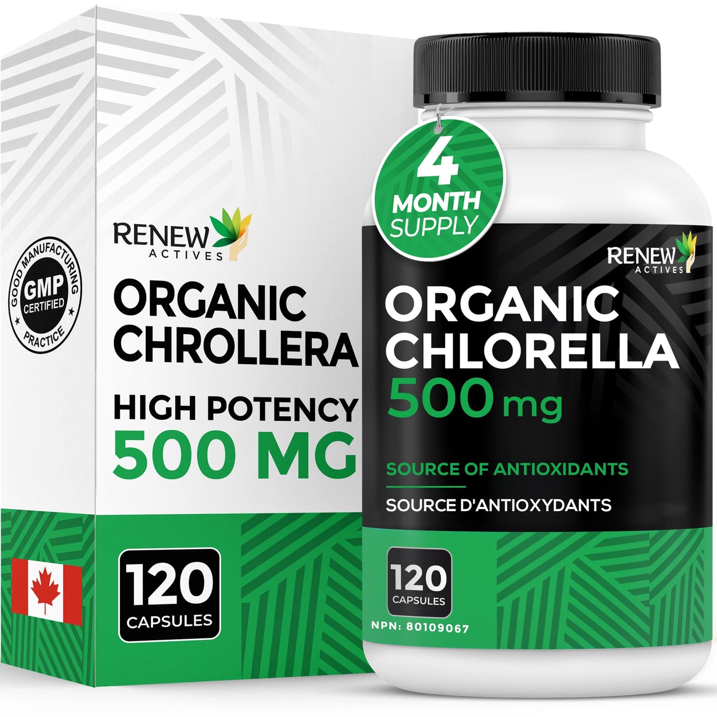 Renew Actives Chlorella Capsules 1000mg per 2 Capsules, 120 Capsules