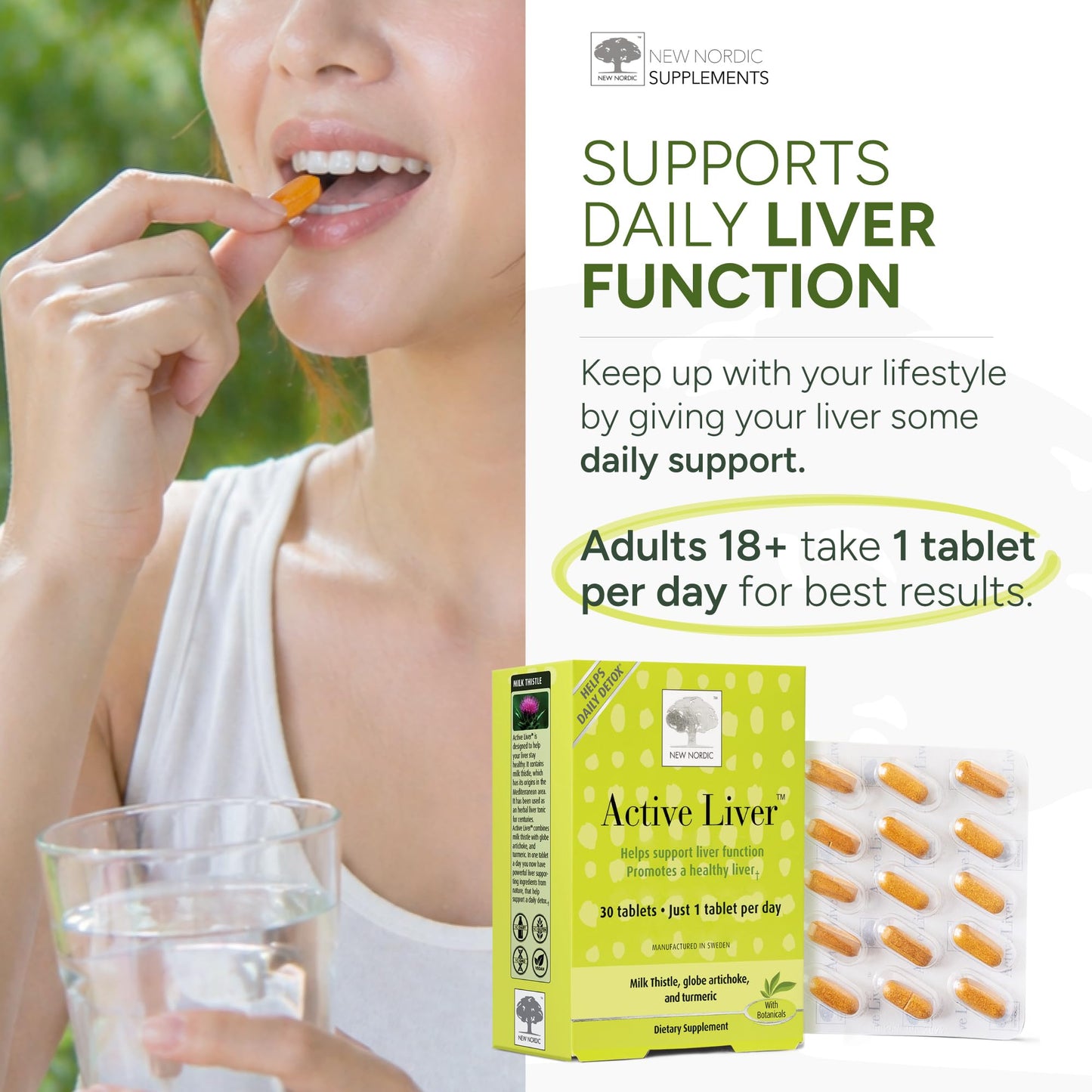 NEW NORDIC Active Liver 30 Tablets