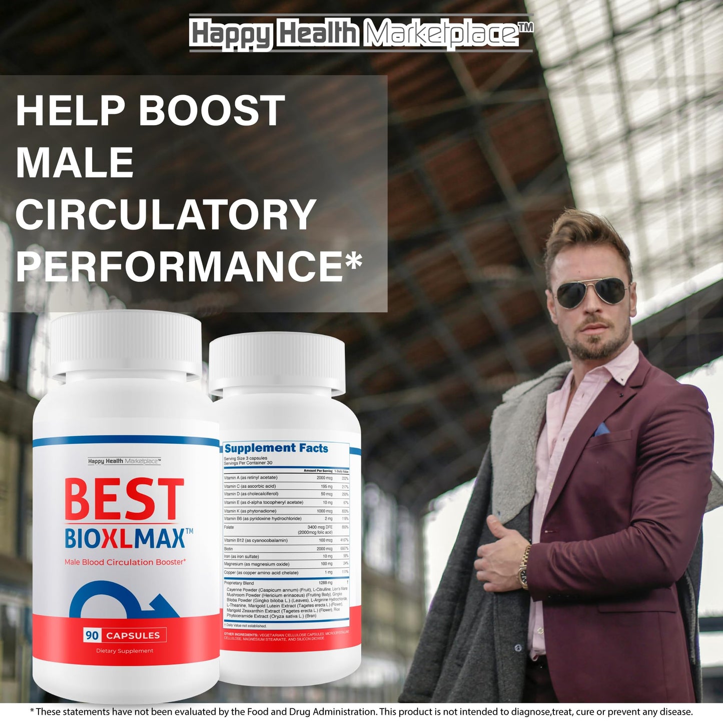 Happy Health Marketplace Bio XL Max Capsules 90 Count
