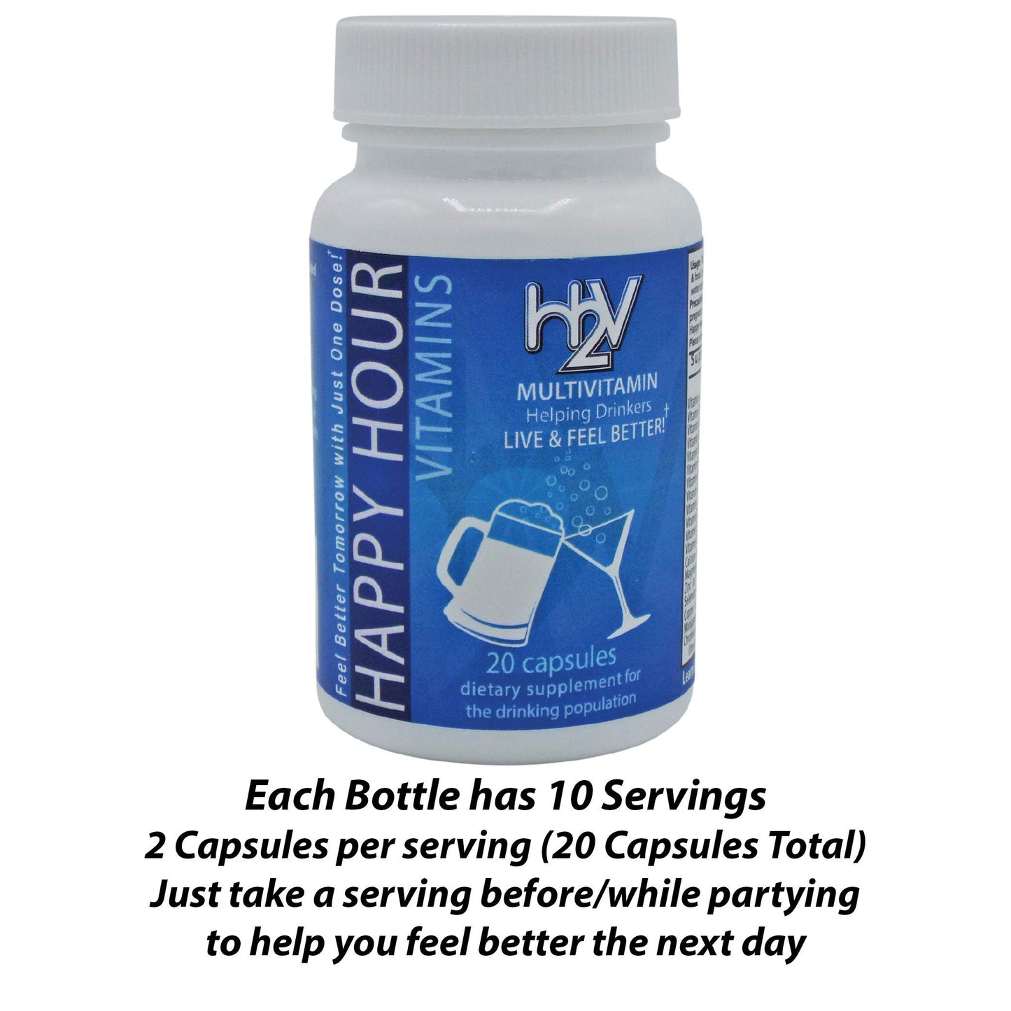 Happy Hour Vitamins Multivitamin Capsules, 20 Count