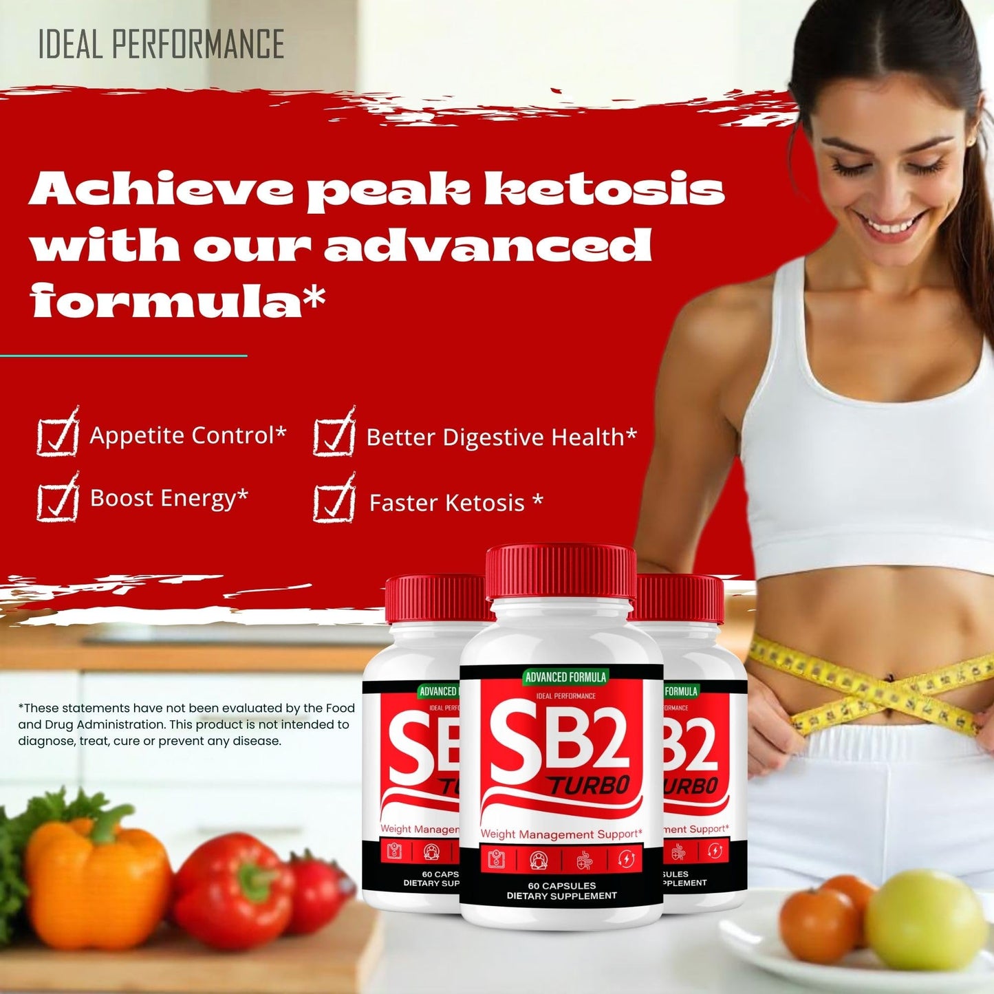 IDEAL PERFORMANCE SB2 Turbo Capsules, 60 Capsules
