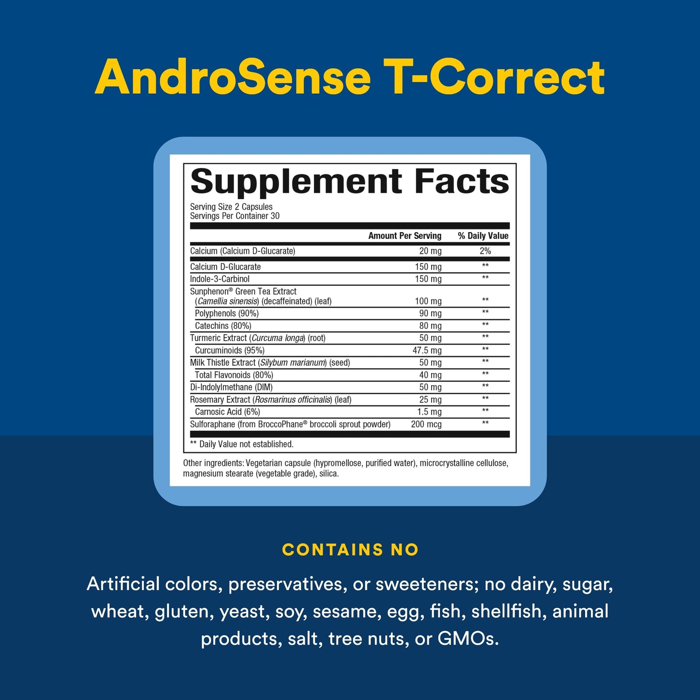Natural Factors AndroSense T-Correct 60 Capsules