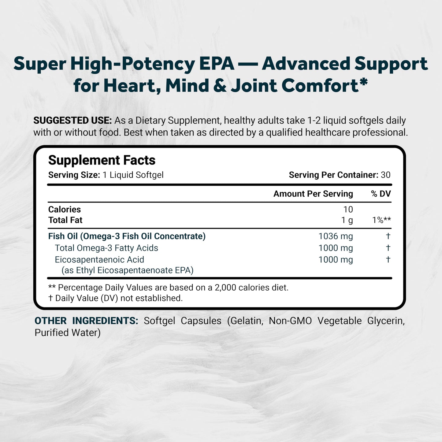 Naturalis UltraEPA Fish Oil 1000mg Softgels, 30 Count