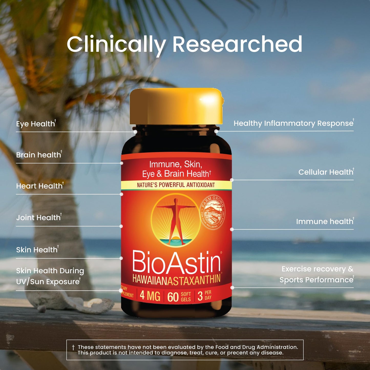Nutrex Hawaii BioAstin Hawaiian Astaxanthin 4mg Softgels, 60 Count