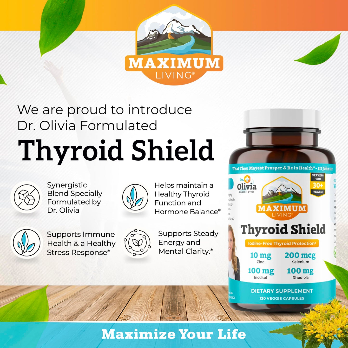 Maximum Living Thyroid Shield 120 Capsules