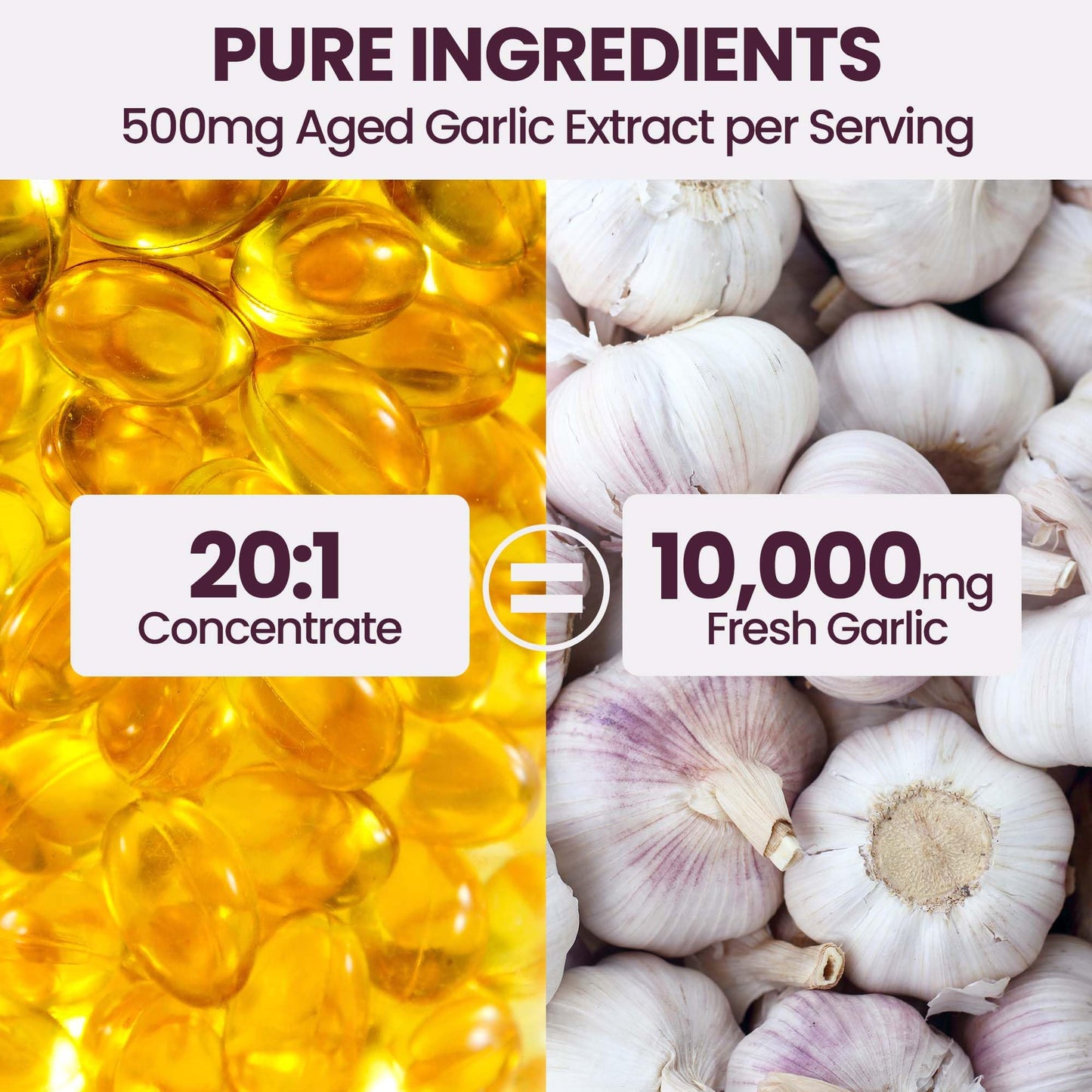 VerdiGusto Aged Garlic Extract 10000mg Softgels, 350 Count