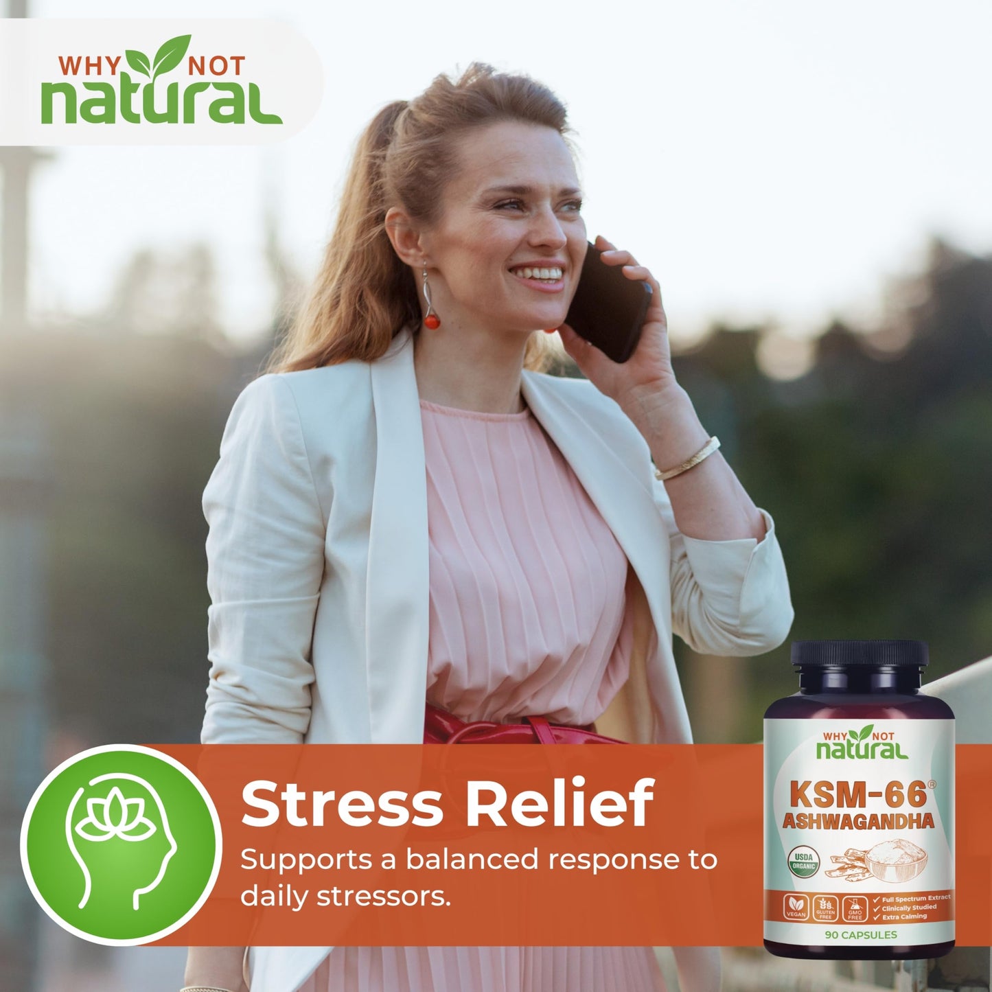 Why Not Natural Ashwagandha KSM-66 Capsules, 90 Count