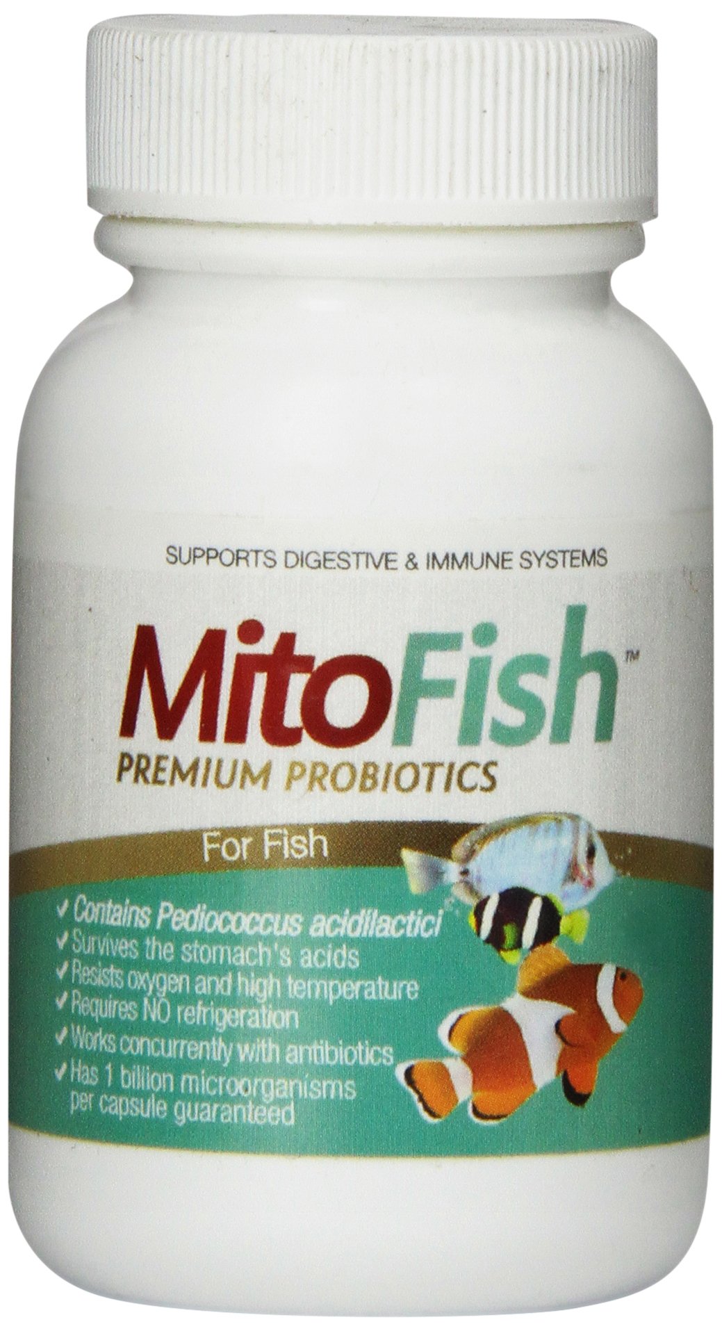 MitoMax MitoFish Premium Pediococcus Based Probiotics and Prebiotics for Fish Capsules 15 Count