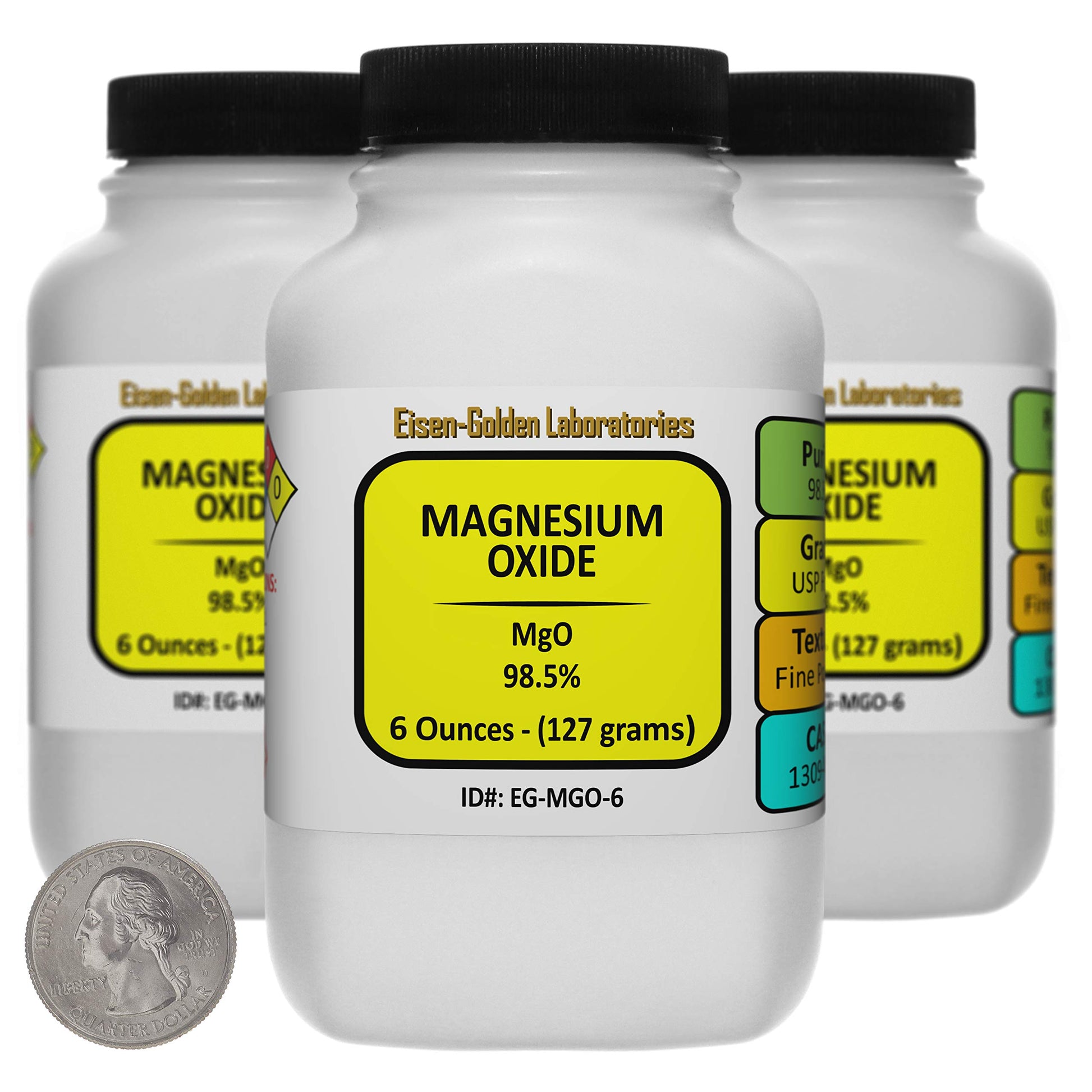 Eisen-Golden Laboratories Magnesium Oxide [MgO] 98.5% USP Food Grade Powder, 18 Ounce