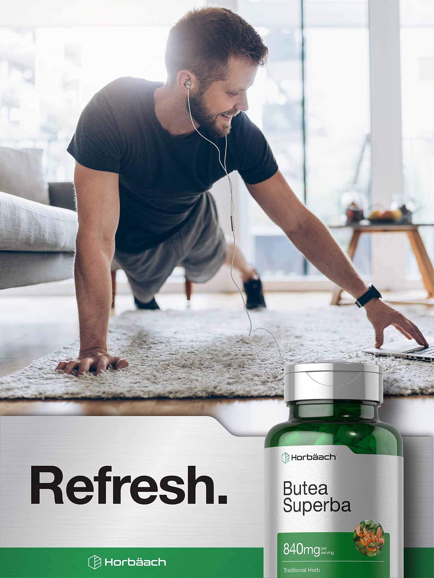 Horbäach Butea Superba Root 840mg Capsule 90 Count
