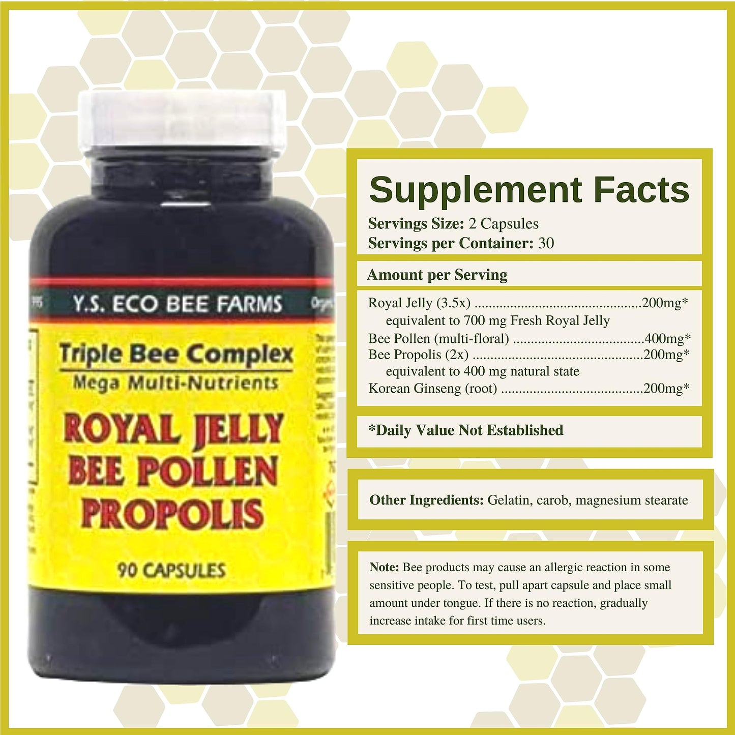 Worldwide Nutrition Triple Bee Complex Capsule 90 Count