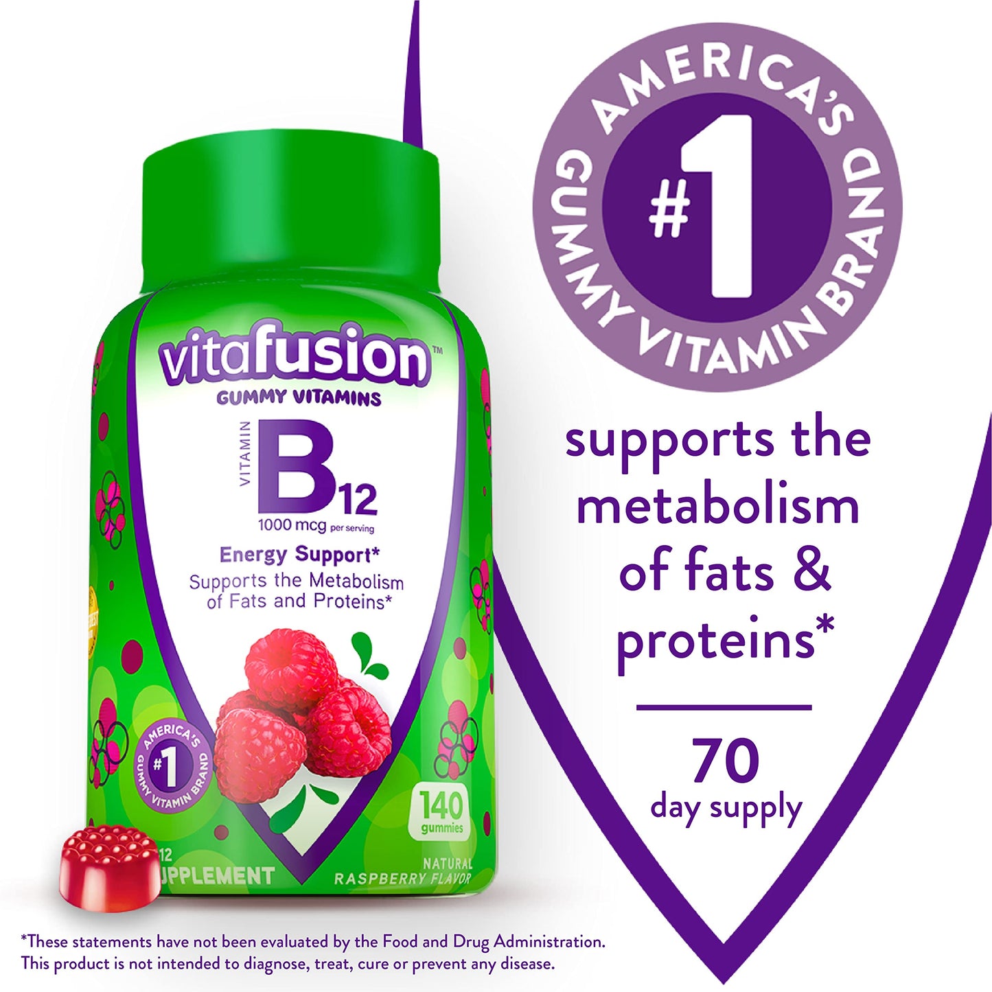 Vitafusion Calcium and Vitamin B12 Gummy Vitamins, 240 Gummies