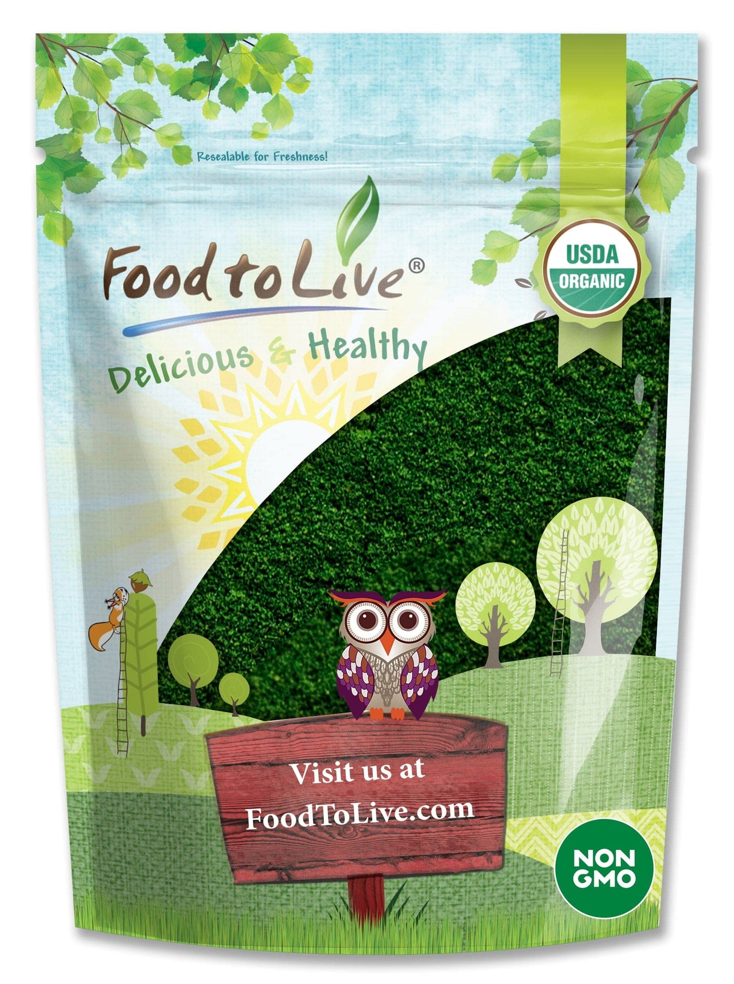 Food to Live Organic Algae Powder Mix (Spirulina & Chlorella 50/50 Blend) Powder, 4 oz