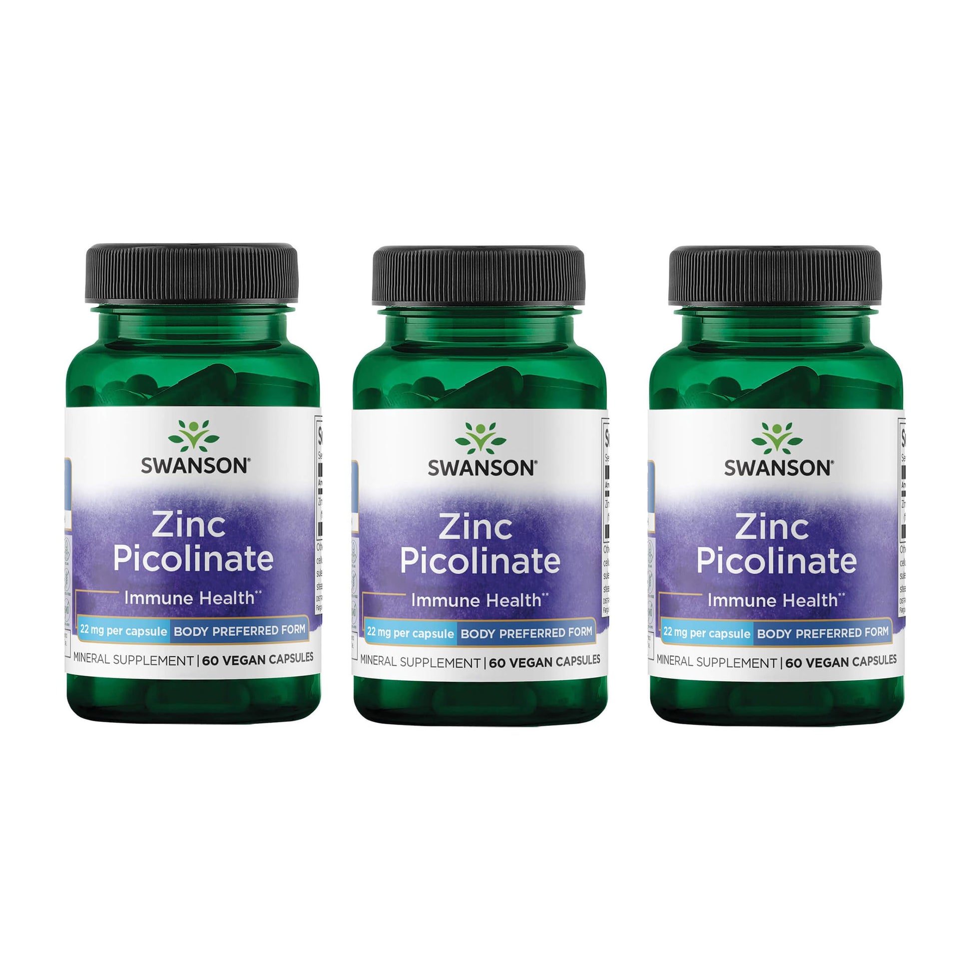 Swanson Zinc Picolinate Chelated Mineral Supplement Capsules 180