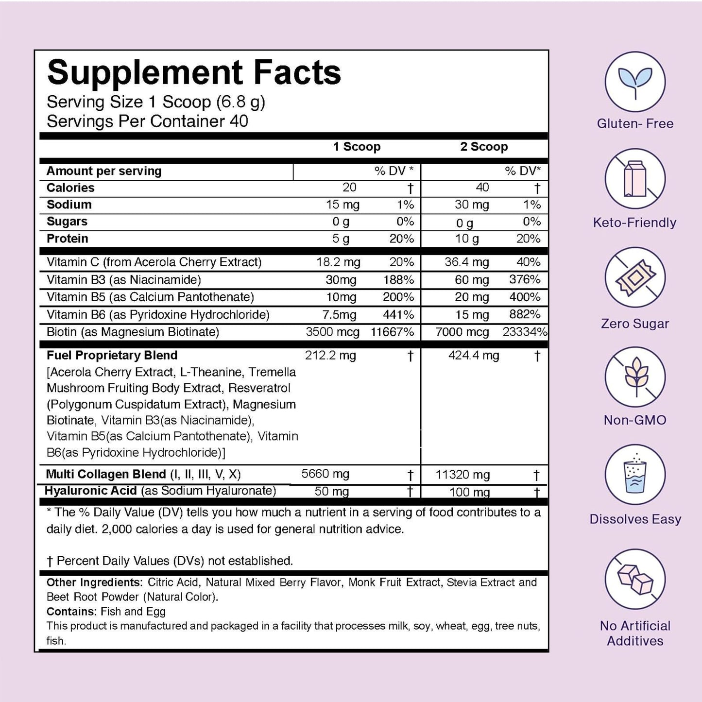 Fuel Multi Collagen Peptides Powder 40 Servings