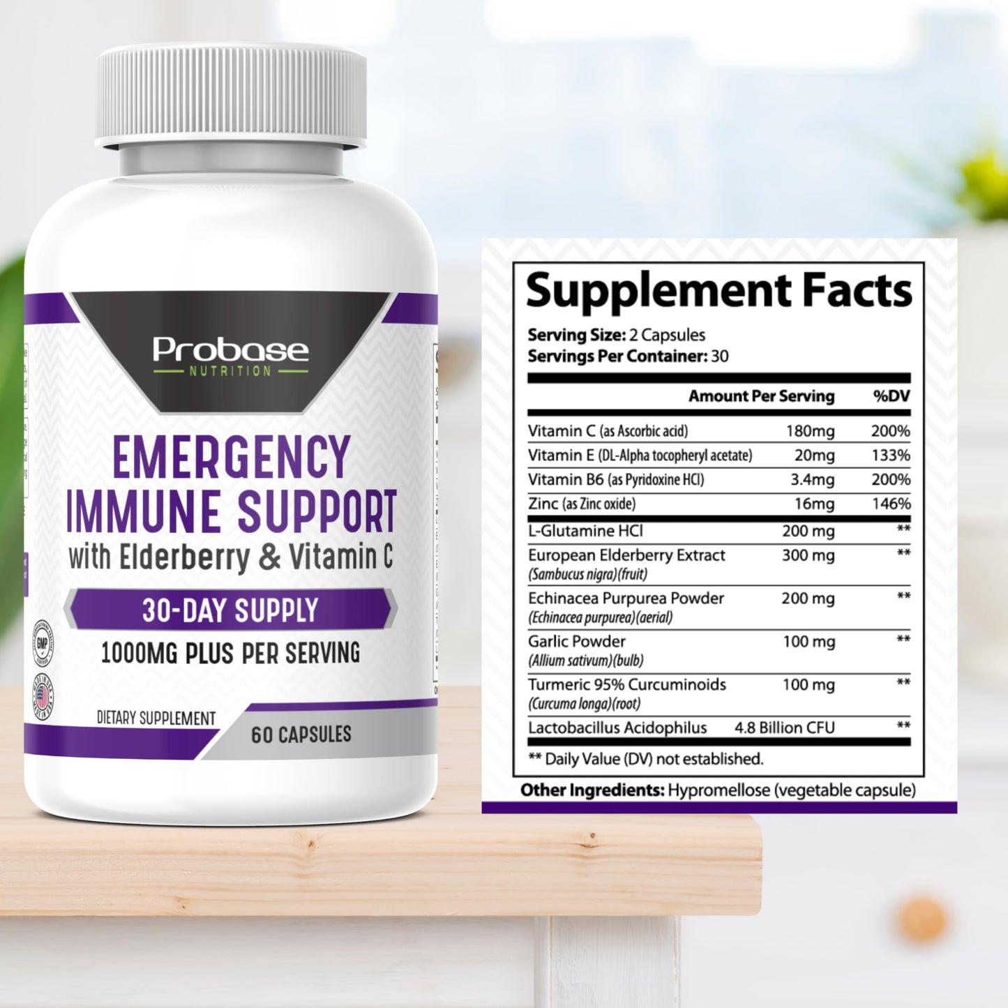 Probase Nutrition Emergency Immune Support 60 Capsules