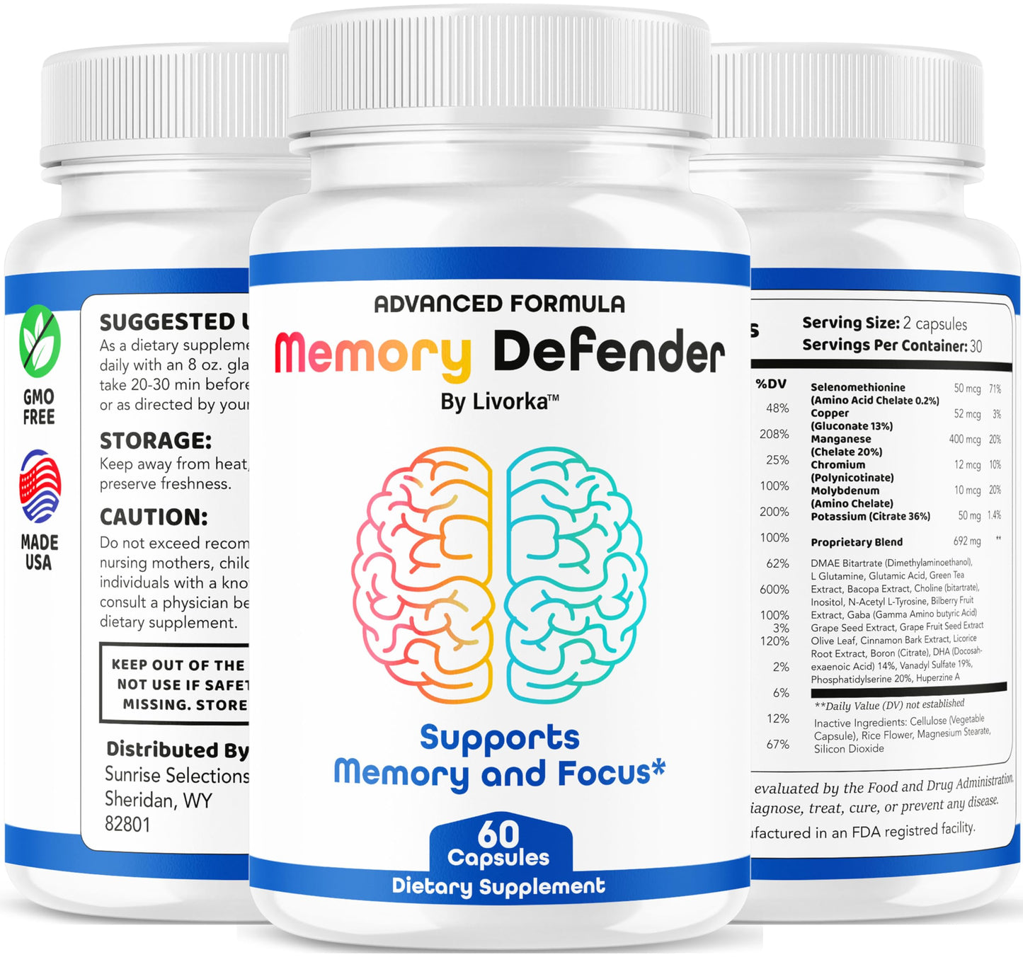 LIVORKA Memory Defender Capsules, 180 Capsules