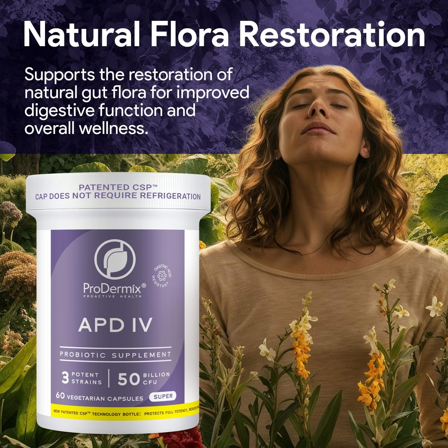 PRODERMIX APD IV Probiotic Supplement for Detoxification Capsule 60 Count