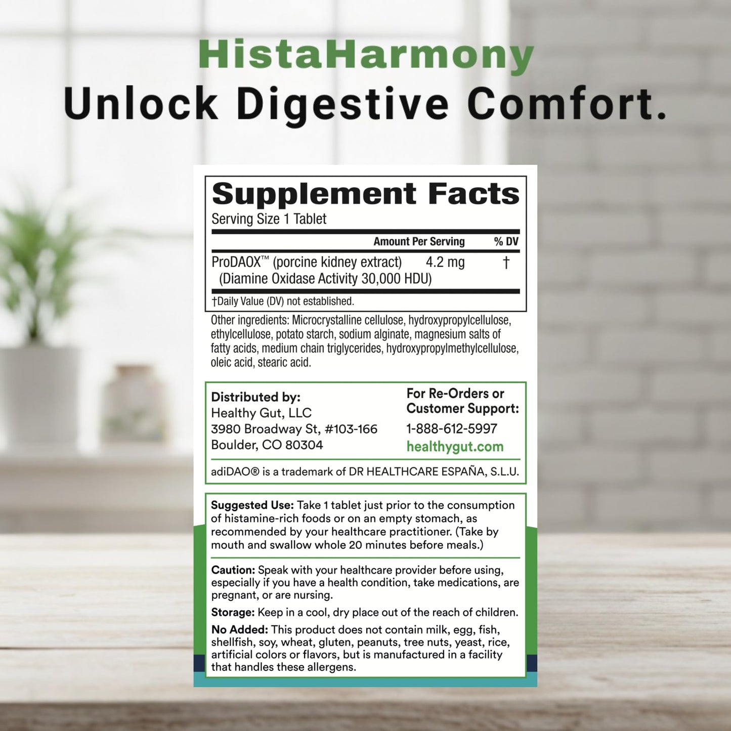 Healthy Gut HistaHarmony 60 Tablets and HoloZyme Digestive Enzymes 30 Capsules, 90 Count