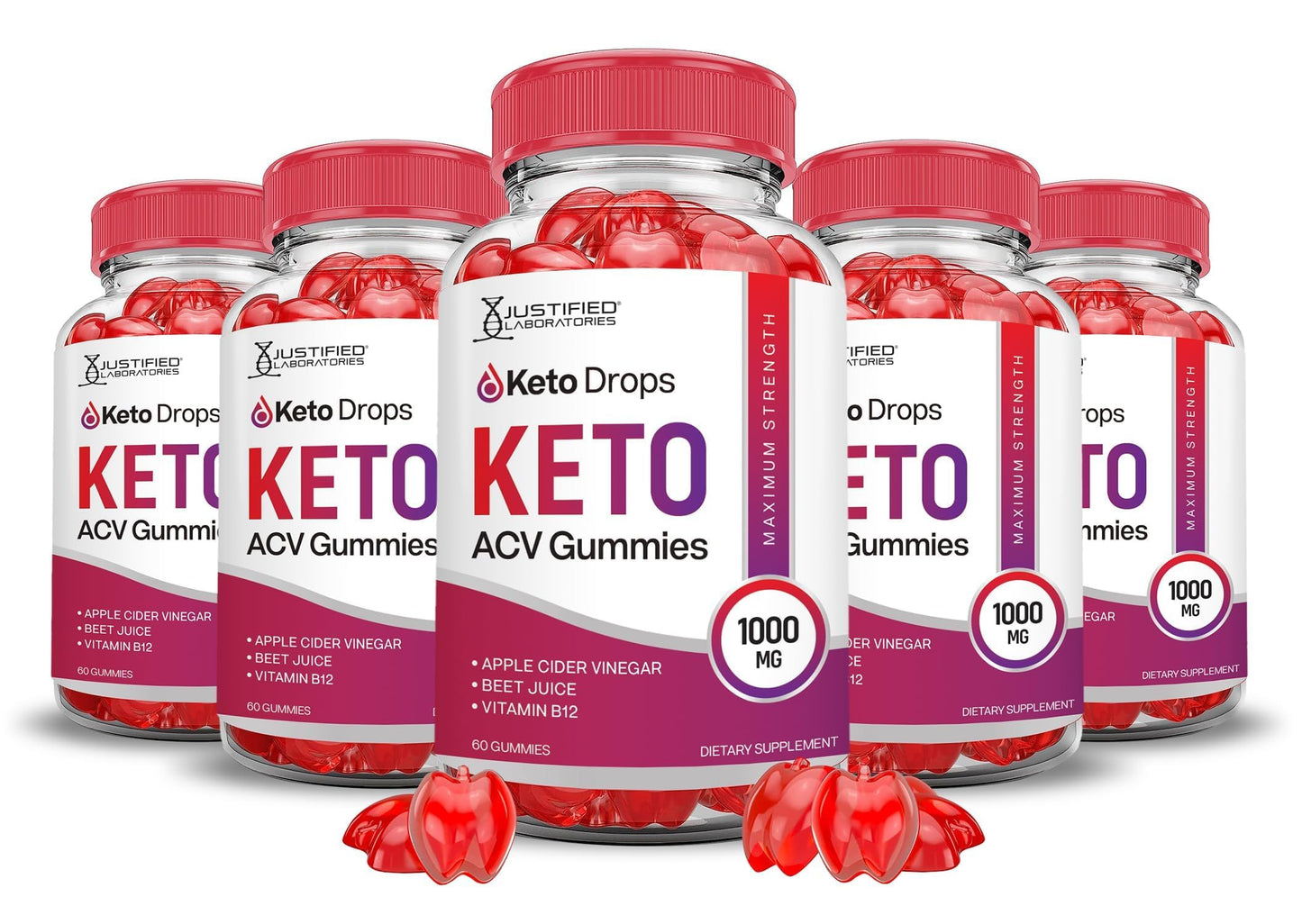Justified Laboratories Keto Drops Keto ACV Gummies 300 Gummies