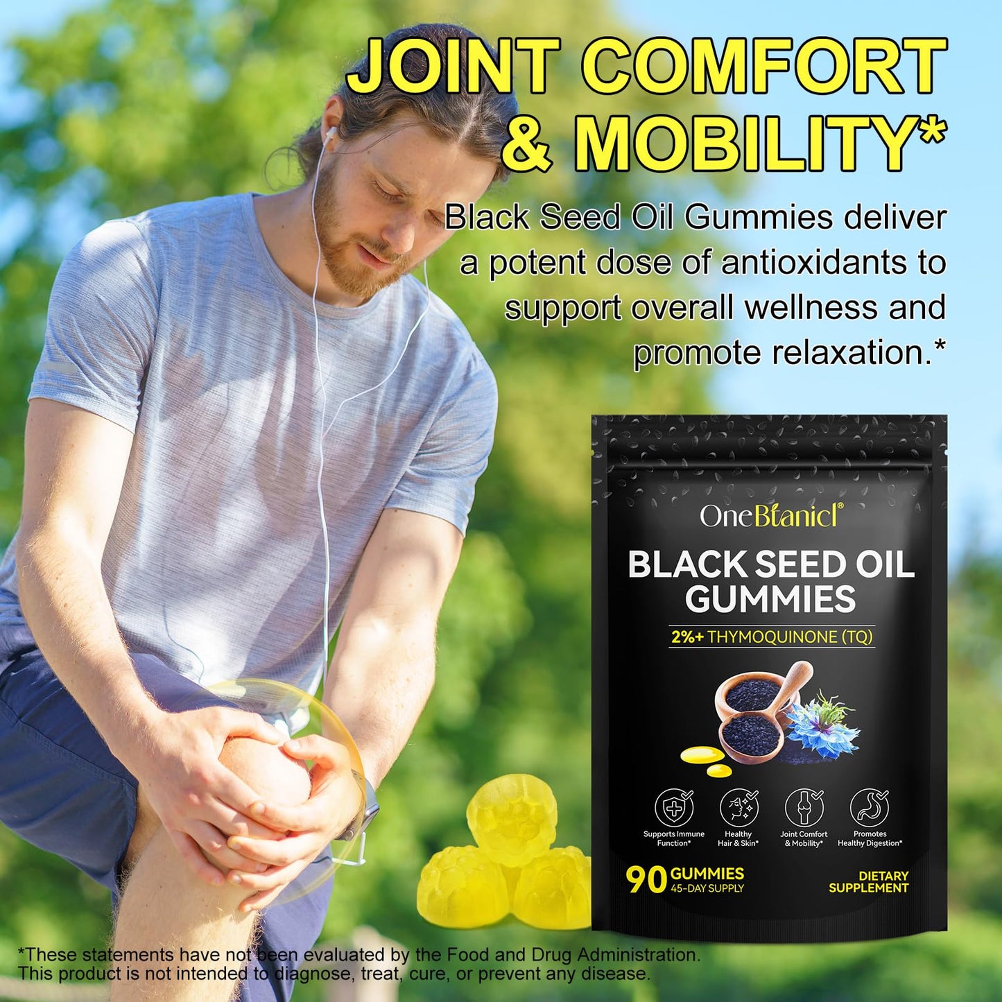 BPOMTFDO Black Seed Oil Gummy 90 Count