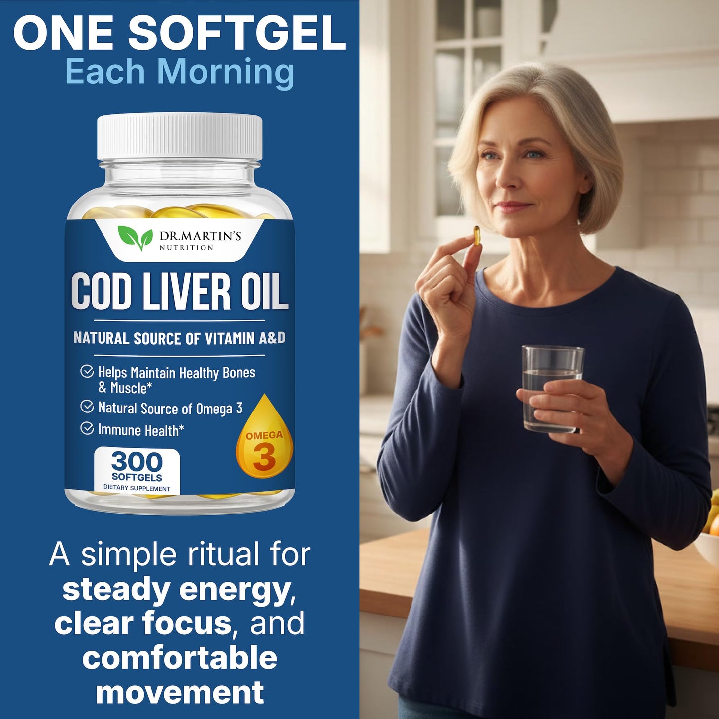 Dr. Martin's Nutrition Cod Liver Oil Softgels 300