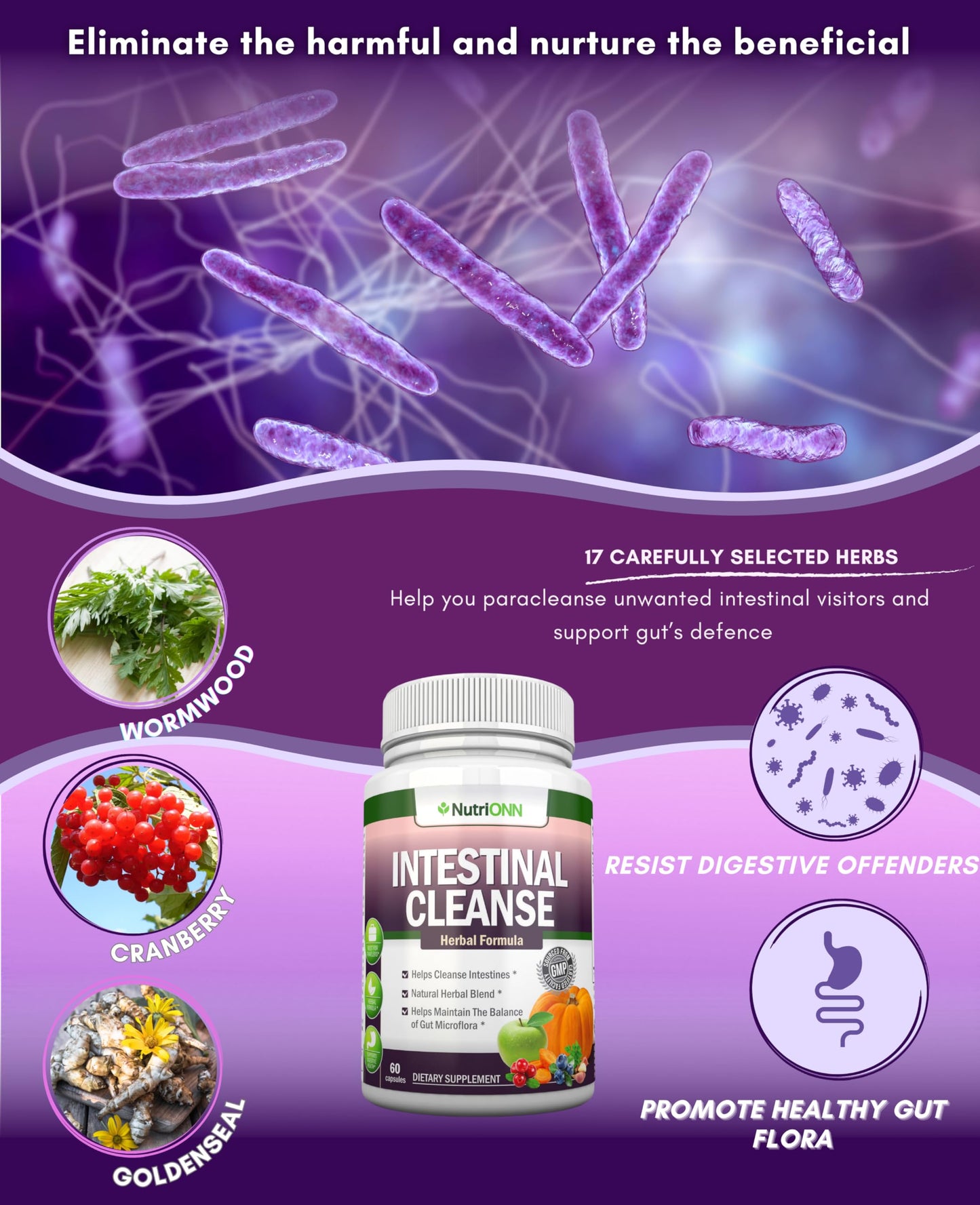 NutriONN Intestinal Cleanse Capsule 60 Count