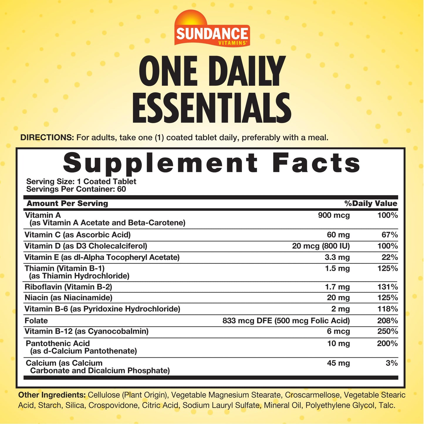 Sundance Daily Multivitamin for Adults 60 Tablets
