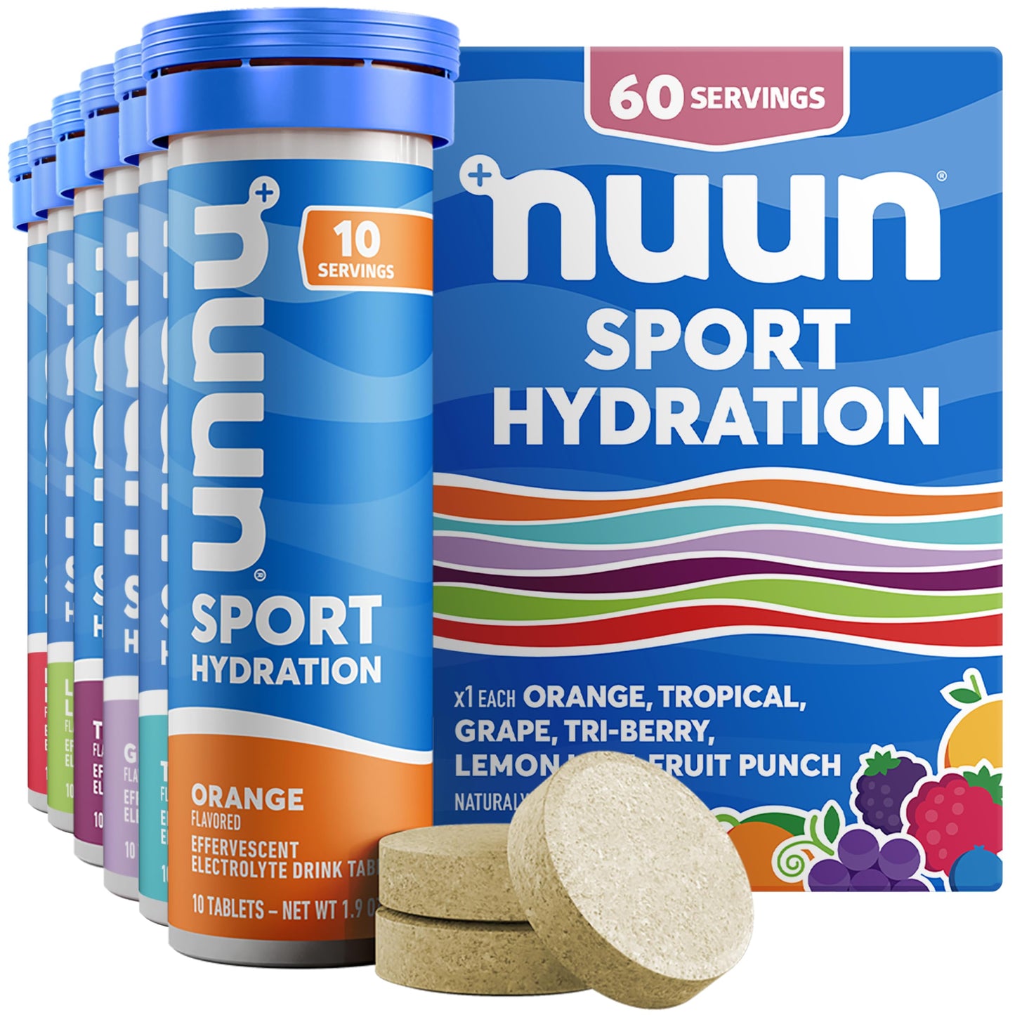 Nuun Sport Electrolyte Tablets, 60 Tablets