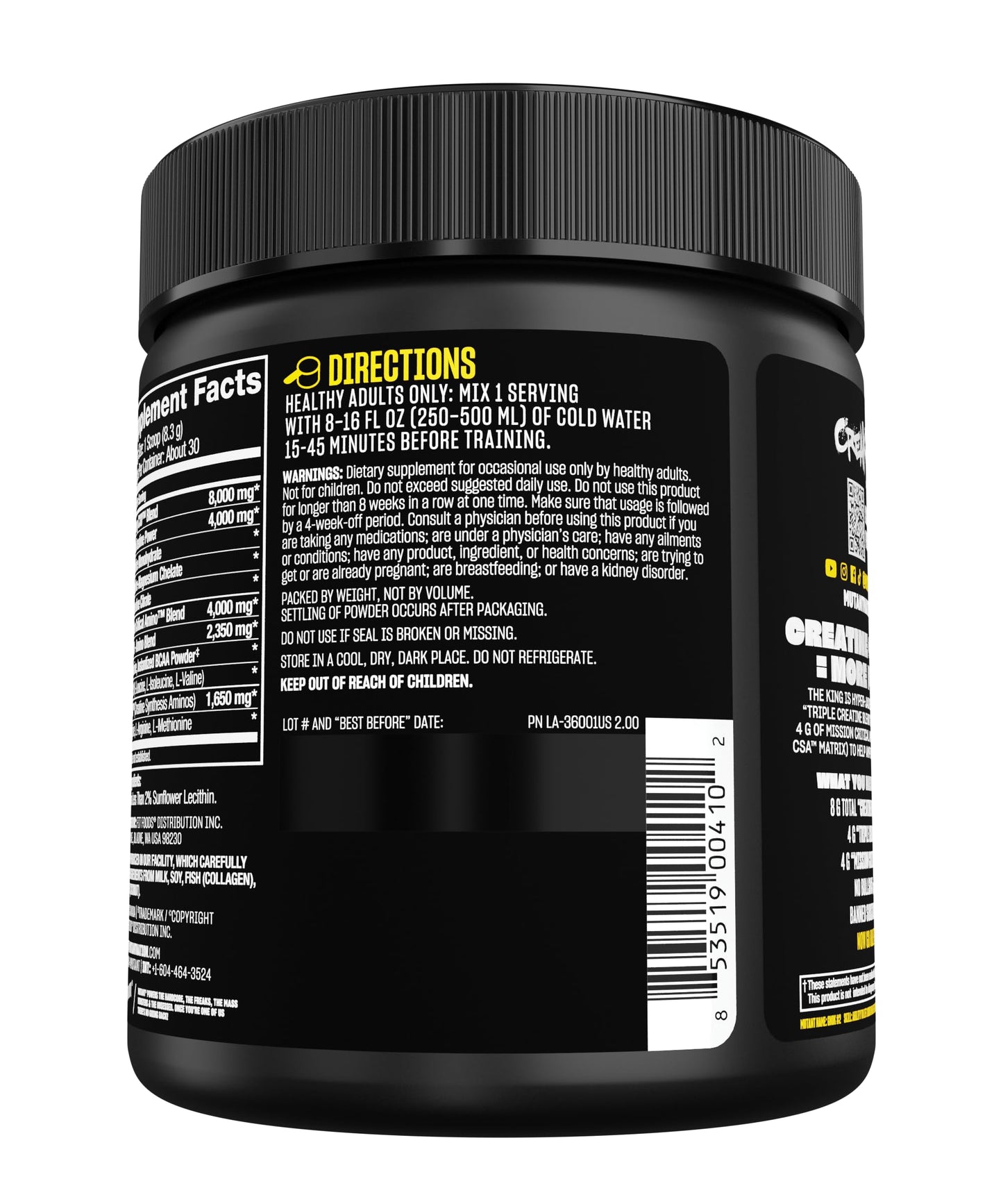 Mutant CREAKONG CX8 Powder 249g (30 Servings)
