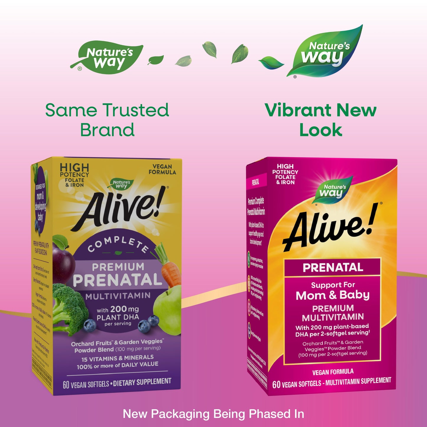 Nature's Way Alive! Complete Premium Prenatal Multivitamins for Women, Healthy Eye and Brain Development*, 60 Softgels