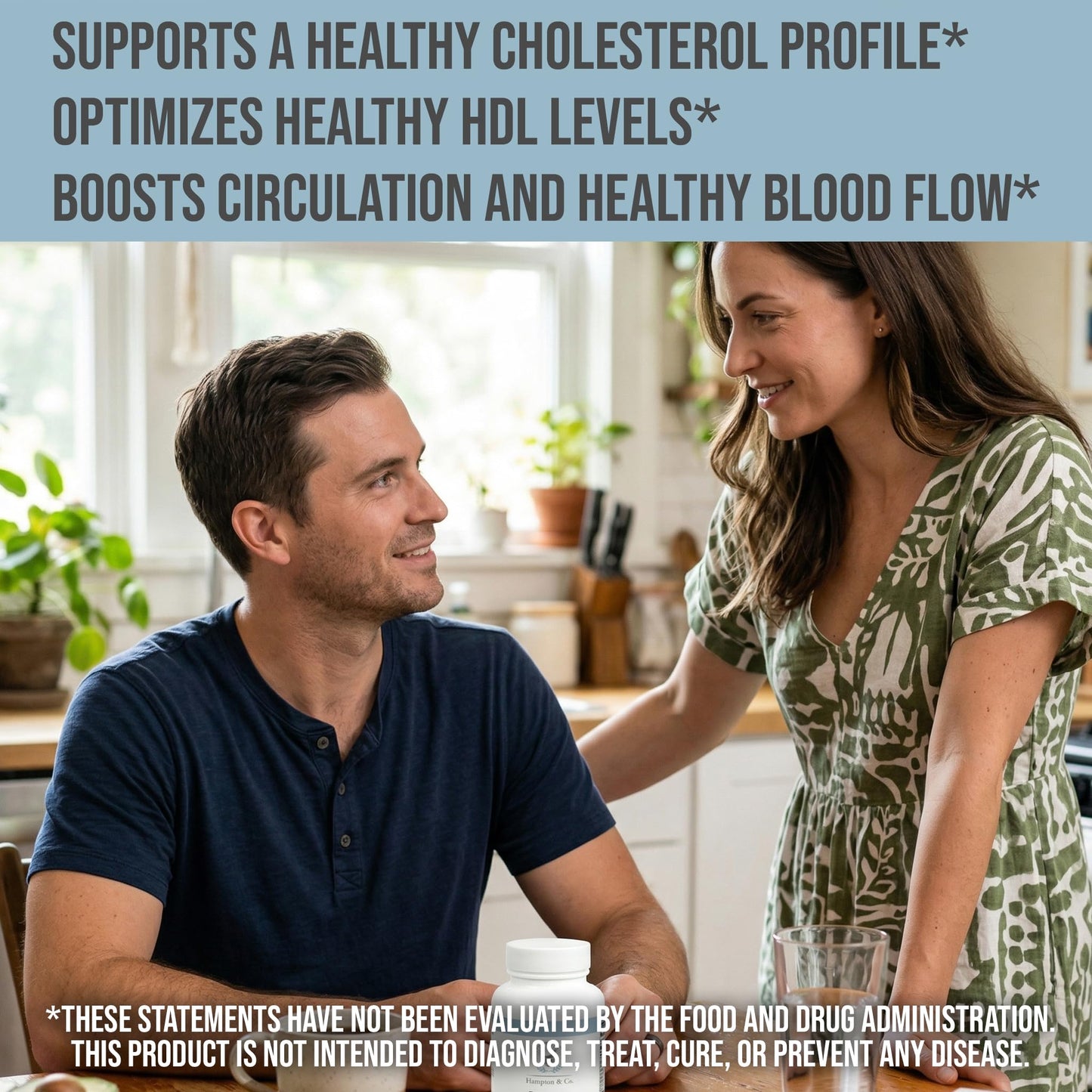 Hampton Distribution Cholesterol Support 200mcg Cardiovascular & Heart Support with CoQ10 Capsule 90 Count