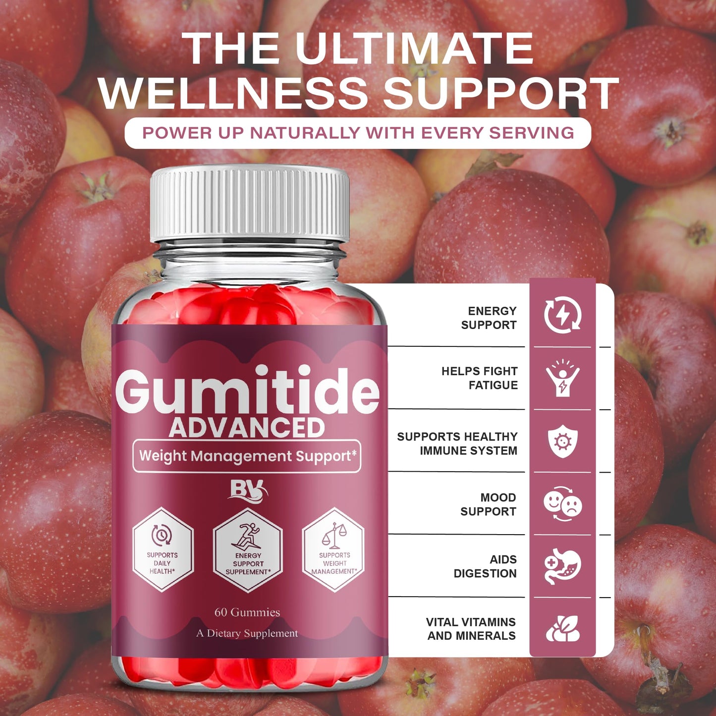 Blue Vibe Gumitide Gummies 60 Count